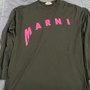 MARNI OVERSIZED LONG SLEEVE TSHIRT, SIZE 10